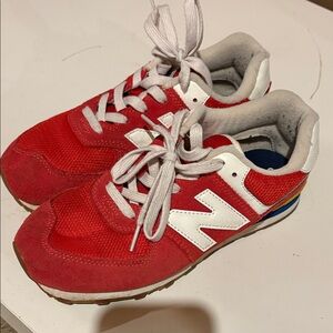 New Balance Red and White Sneakers